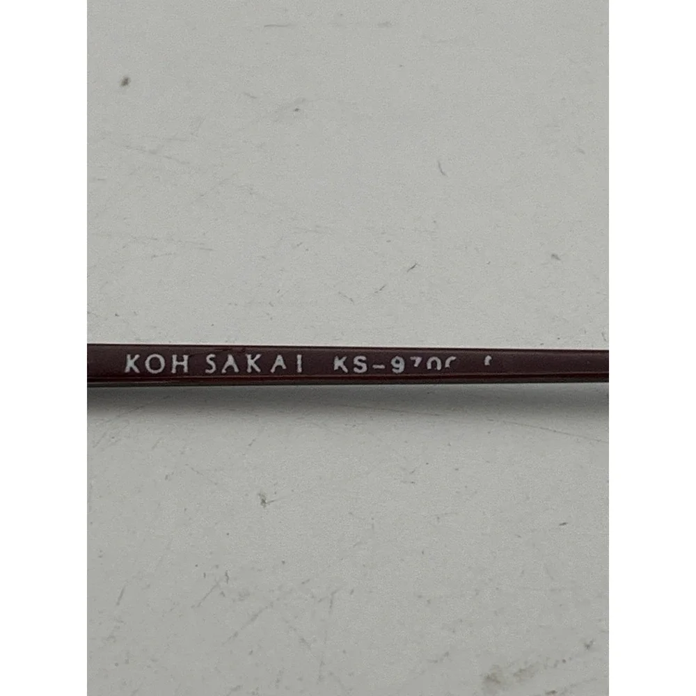 Koh Sakai KS-9706 49 Brown Round Full Rim Metal Plastic Men Frame Only